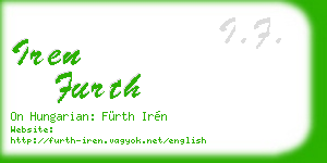 iren furth business card